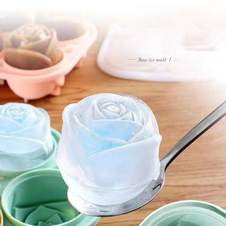 Kitchen Hanging Gadgets - 3D Gül Buz Kalıpları 4 Delik
