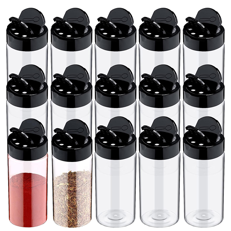 Korean Kitchen Gadgets - LMETJMA Şeffaf Plastik Baharat Kavanoz Çalkalayıcı