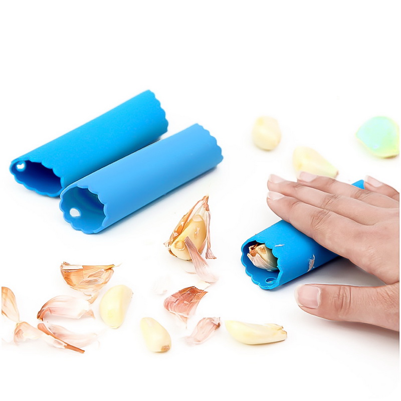 Kitchen Gadgets Hacks - 1 adet Sihirli Silikon Sarımsak Soyucu