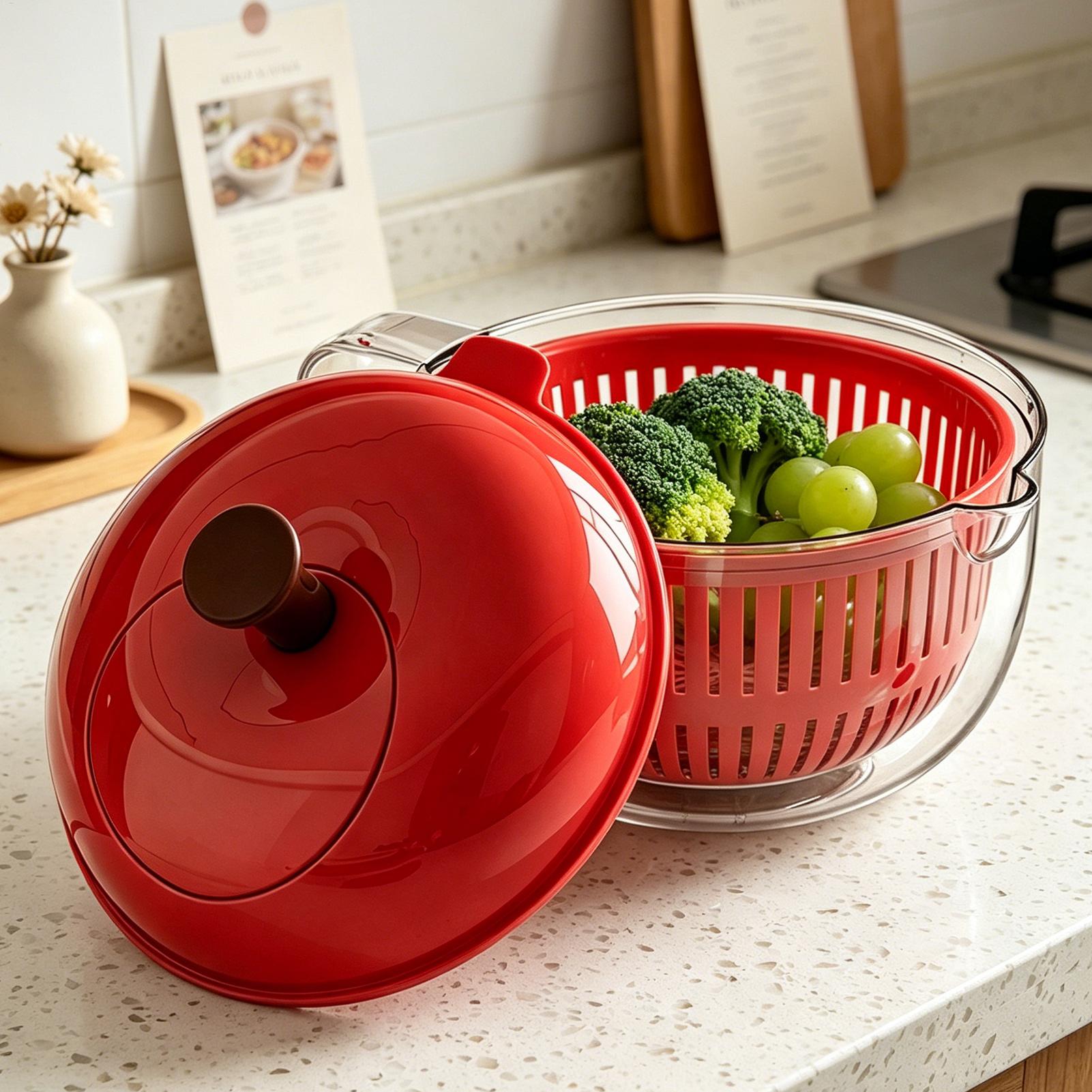 Salad Spinner - Meyve Temizleme Kabı Süzgeç Temizleme Kabı