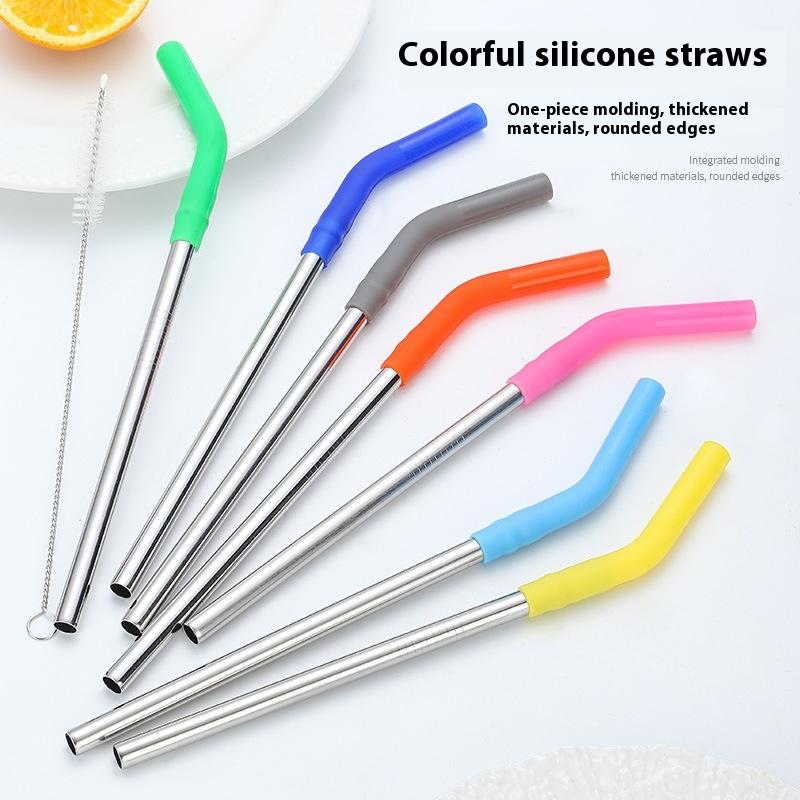 Kitchen Gadgets Design - 1 Takım Uzun Paslanmaz Çelik Pipet