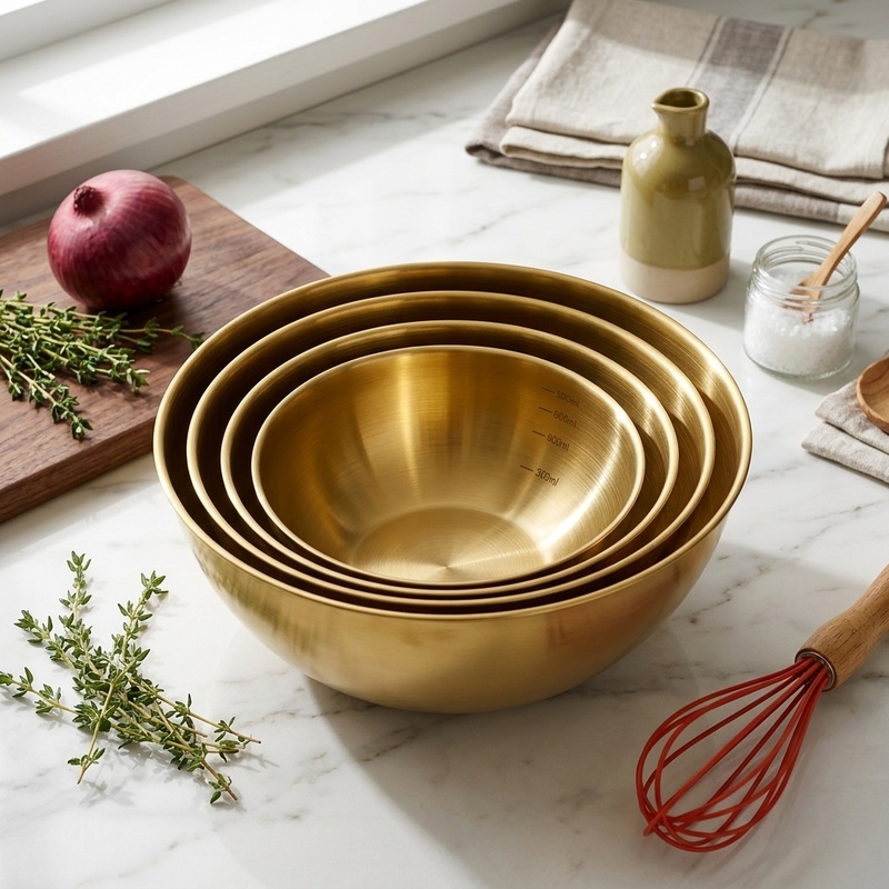 Kitchen Hanging Gadgets - 3 Parça Paslanmaz Çelik Karıştırma Kase