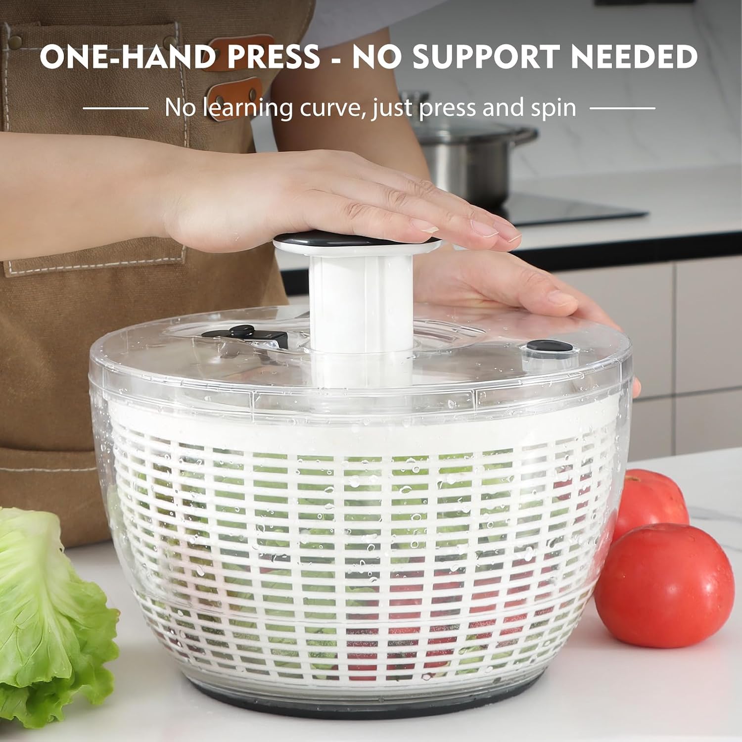 6.3 QT Salata Kurutucu, Tamame - Salad Spinner incelemesi ve fiyatı