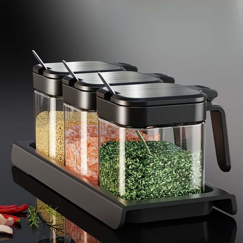 3'lü Cam Baharat Kavanozları K - Korean Kitchen Gadgets incelemesi ve fiyatı